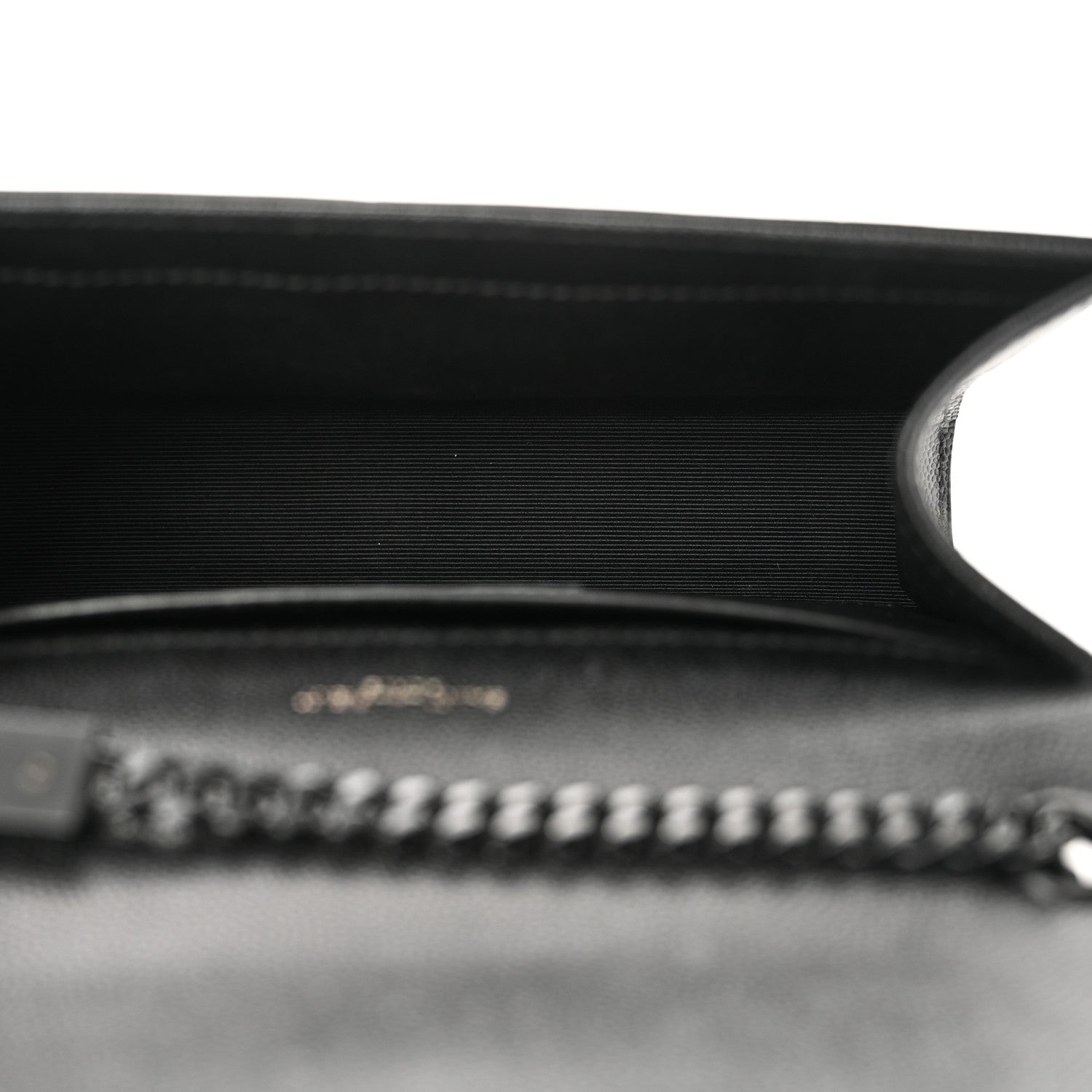 Saint Laurent Grain De Poudre Small Monogram Monochrome Kate Satchel Black 5 of 9
