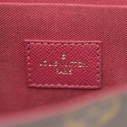 Louis Vuitton Monogram Pochette Felicie Chain Wallet Fuchsia 8 of 13