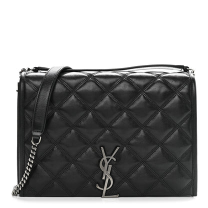 Saint Laurent Lambskin Quilted Mini Becky Chain Bag Black 1 of 11