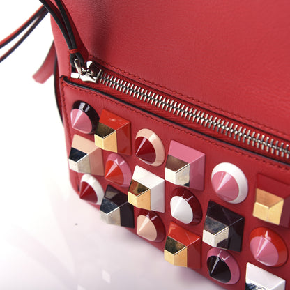 Fendi Vitello Dolce Studded Mini Backpack Fiamma Multicolor 12 of 15