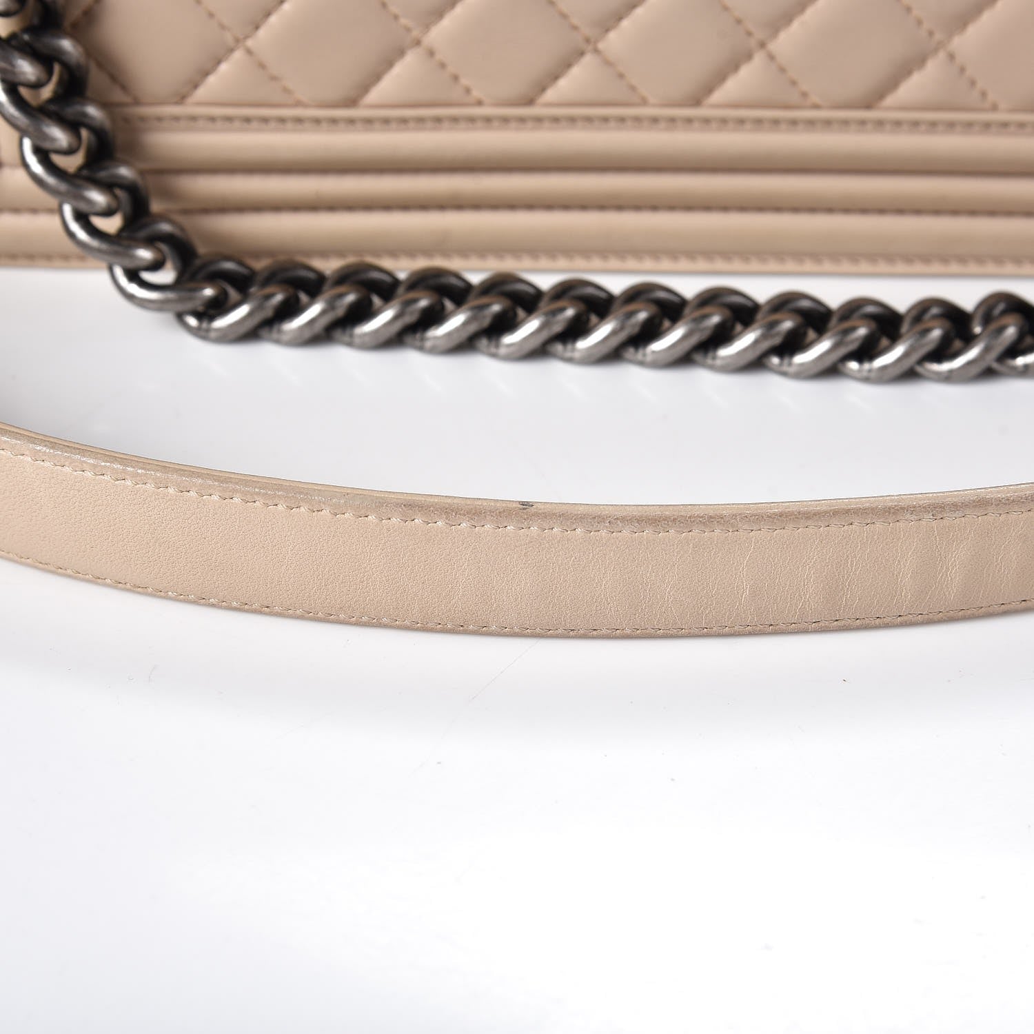 Chanel Lambskin Quilted Medium Boy Flap Beige 16 of 17
