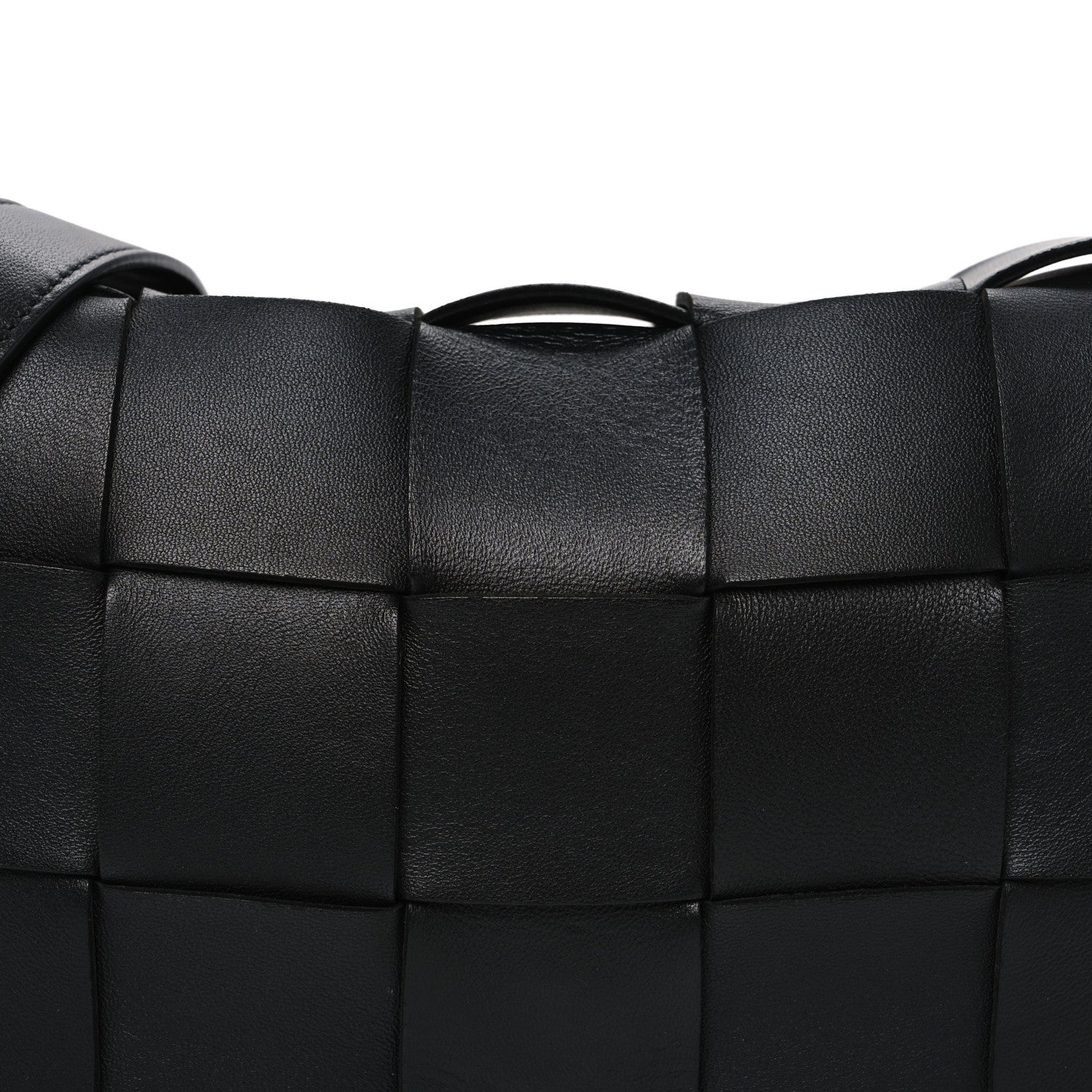 Bottega Veneta Lambskin Maxi Intrecciato Cassette Crossbody Bag Black 9 of 13