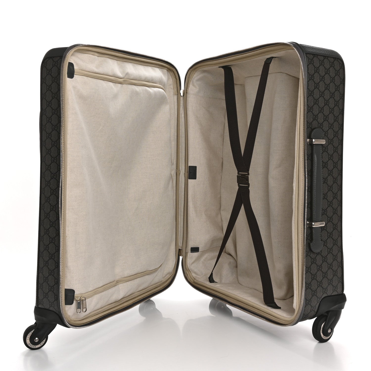 Gucci GG Supreme Monogram Medium Savoy Trolley Grey Black Graphite Grey 4 of 11
