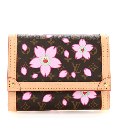 Louis Vuitton LV X TM Monogram Cherry Blossom Victorine Wallet Sakura Brown 1 of 7