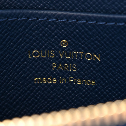 Louis Vuitton Denim Monogram Jacquard Zippy Coin Purse Bleu 6 of 9