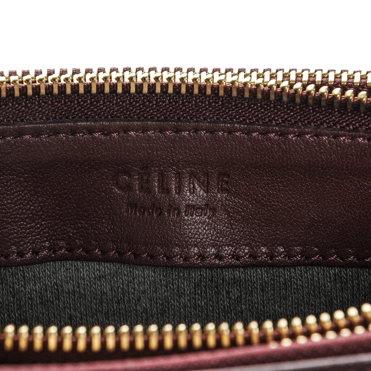 Celine Lambskin Large Trio Crossbody Bag Burgundy 6 of 6