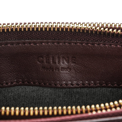 Celine Lambskin Large Trio Crossbody Bag Burgundy 6 of 6