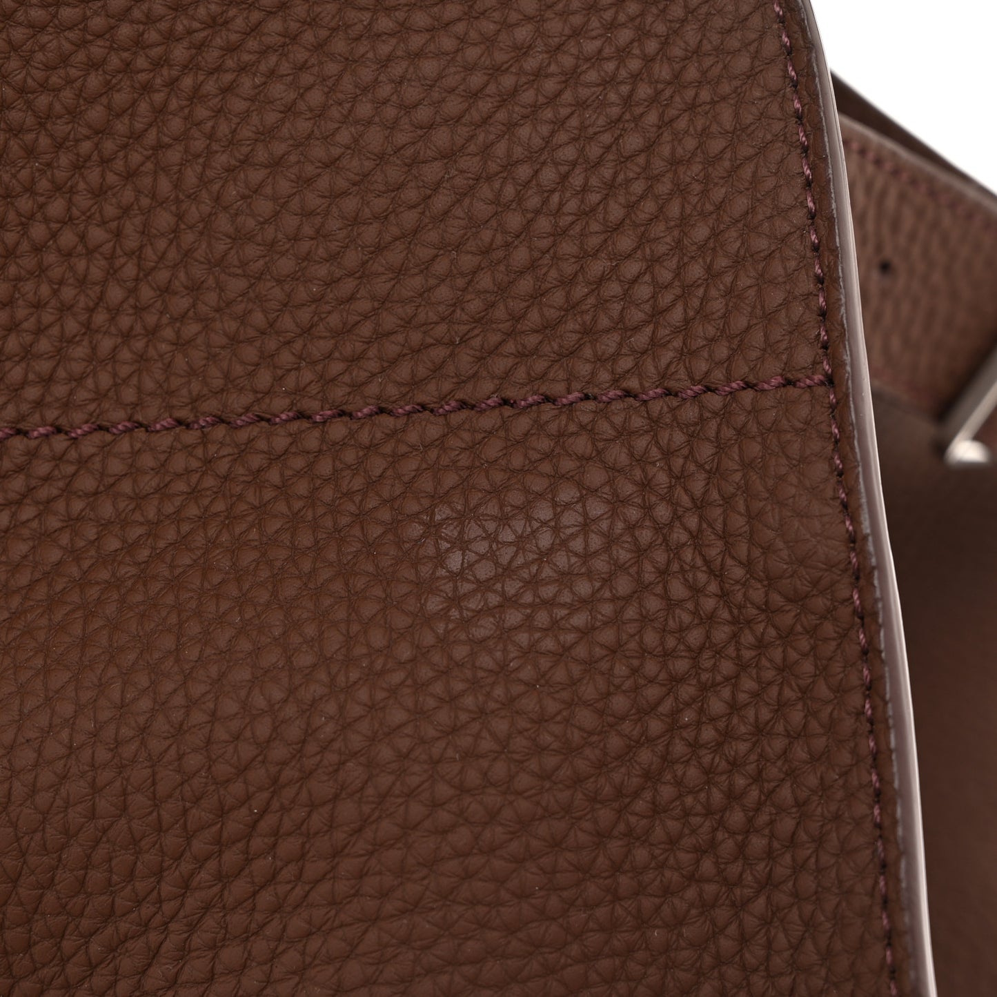 Matte Grained Calfskin Soft Margaux 15 Dark Mocha