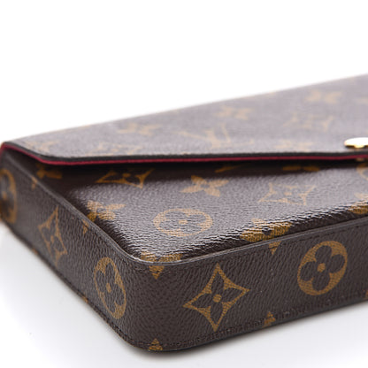 Louis Vuitton Monogram Pochette Felicie Chain Wallet Fuchsia 9 of 13