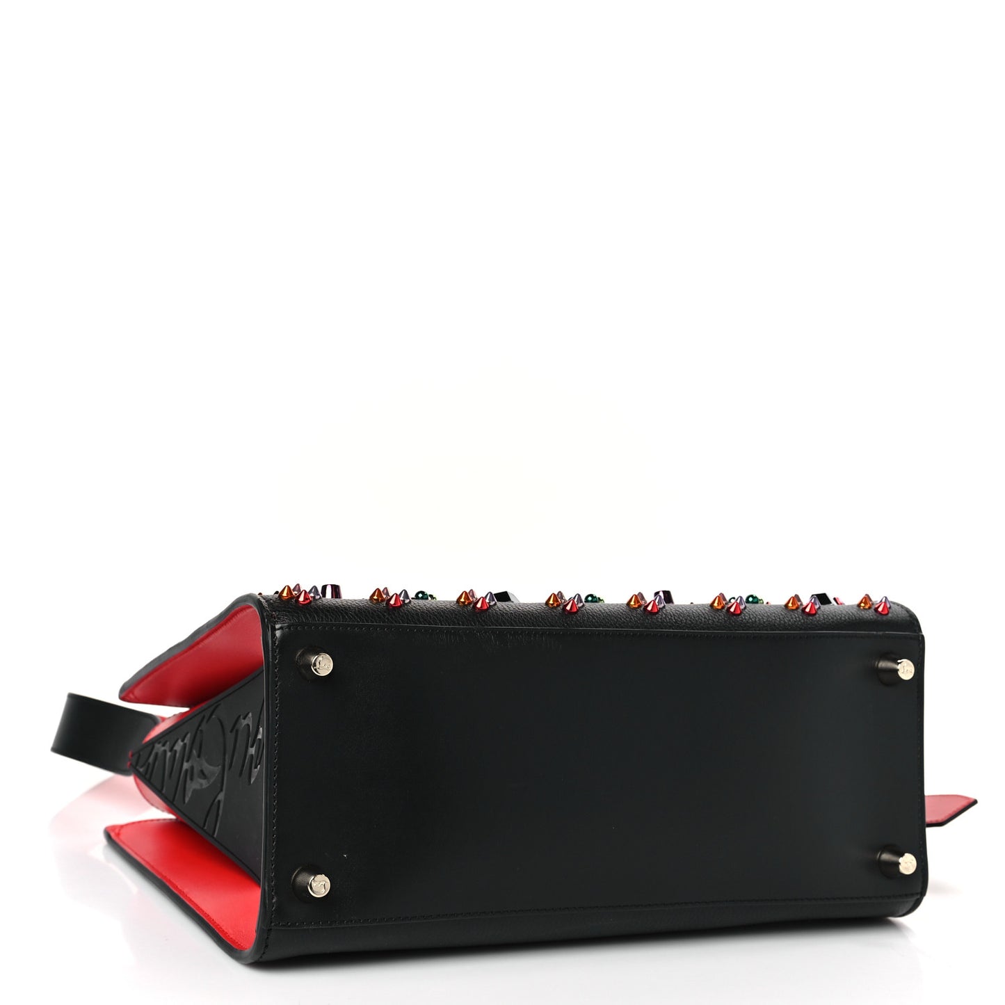 Calfskin Spikes Loubinthesky Medium Paloma Black Muticolor
