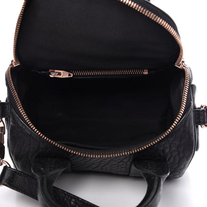 Alexander Wang Pebbled Lambskin Mini Rockie Black Rose Gold Hardware 5 of 8