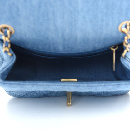 Chanel Denim Quilted Mini Pearl Crush Flap Blue 5 of 9