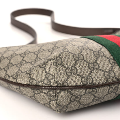 Gucci GG Supreme Monogram Web Small Ophidia Half Moon Hobo Brown 8 of 9