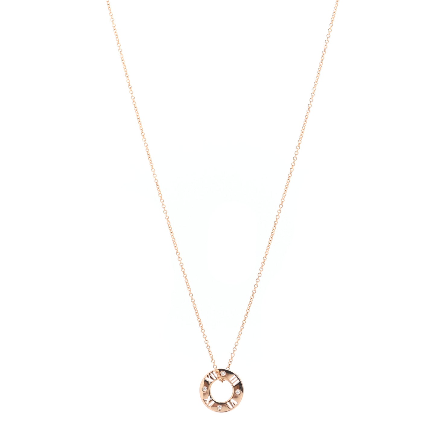 18K Yellow Gold Diamond Atlas Pierced Pendant Necklace