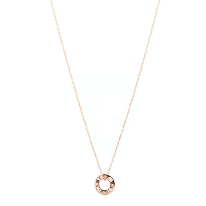 Tiffany 18K Yellow Gold Diamond Atlas Pierced Pendant Necklace 1 of 5