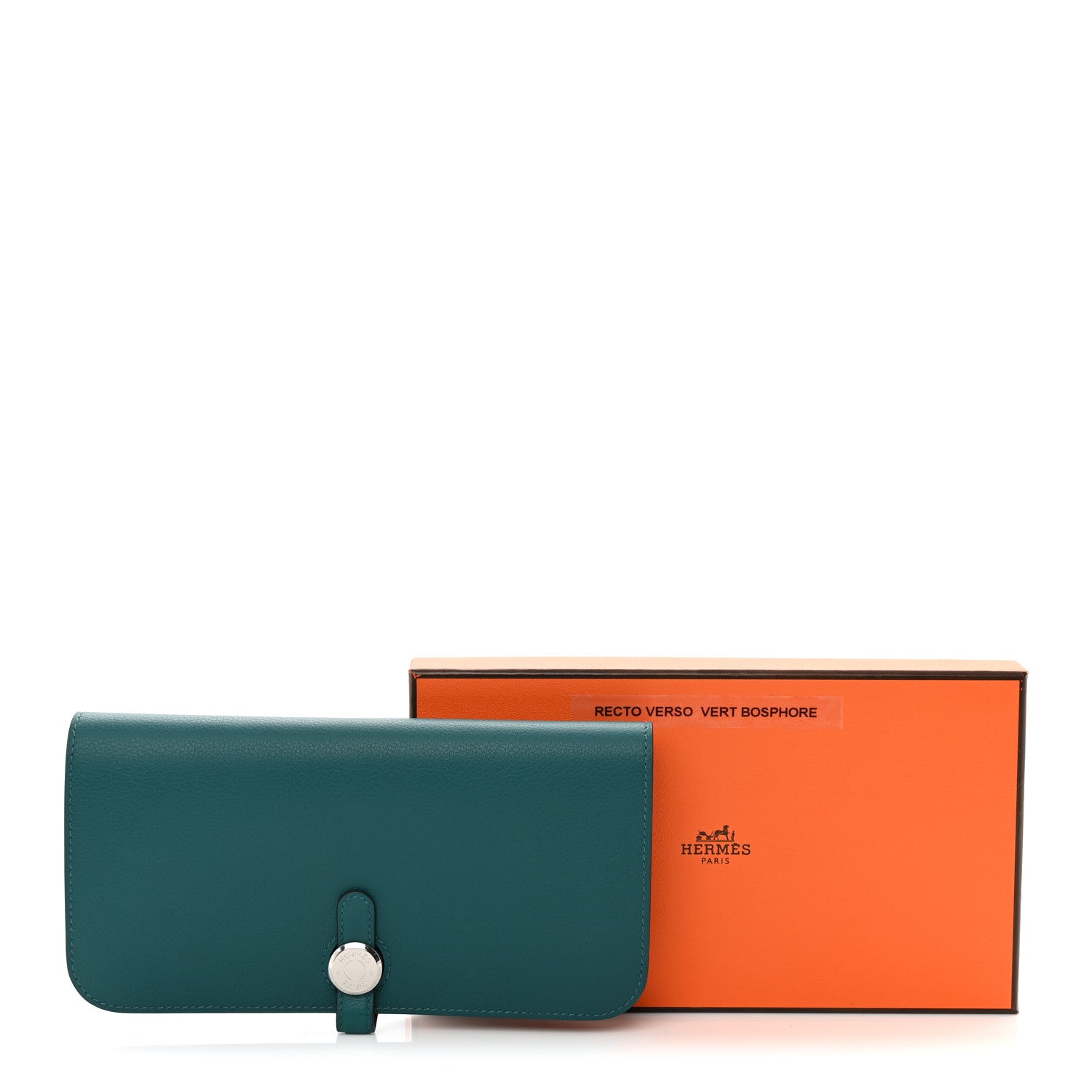 Hermes Evercolor Dogon Recto Verso Wallet Vert Bosphore 8 of 8