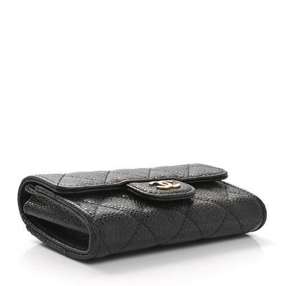 Chanel Caviar Quilted Flap Card Holder Wallet Black 4 of 12