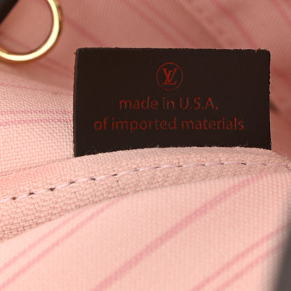 Louis Vuitton Damier Ebene Neo Neverfull MM Rose Ballerine 7 of 11