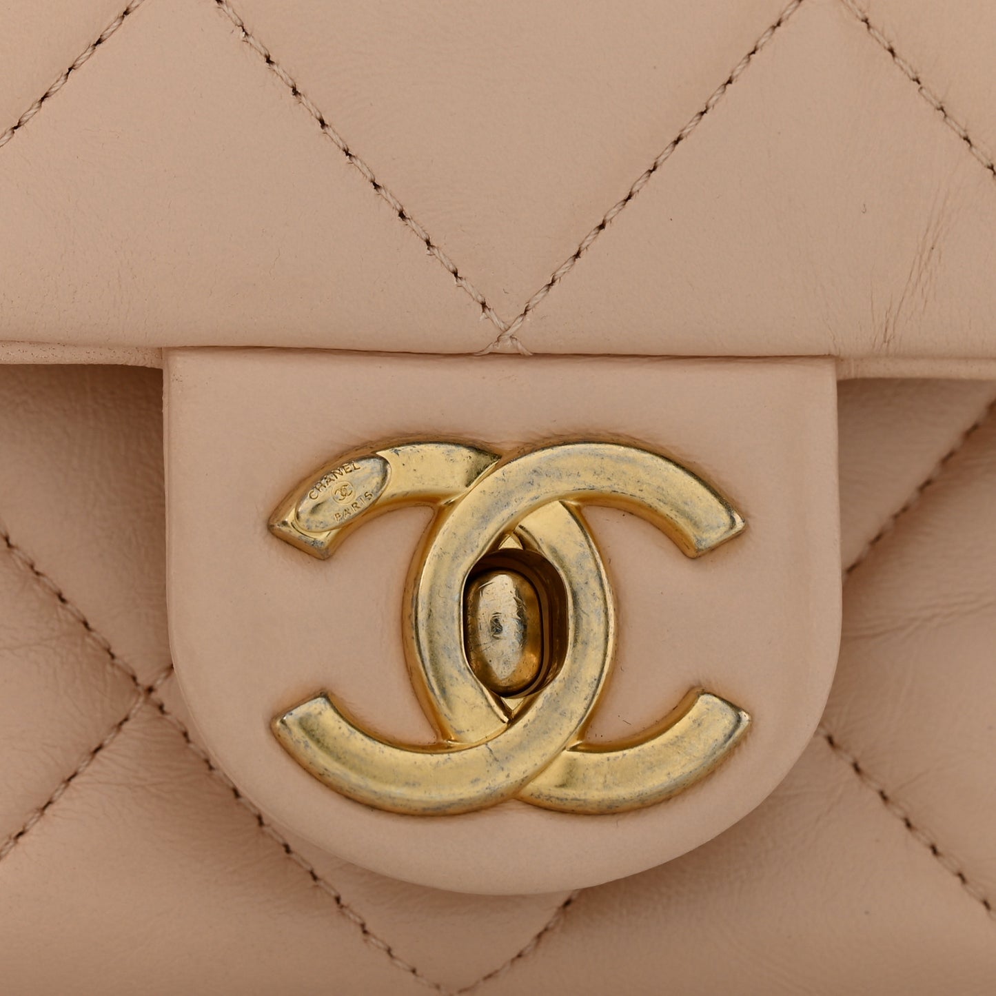 Lambskin Quilted Medium Fancy Jewel Flap Pink