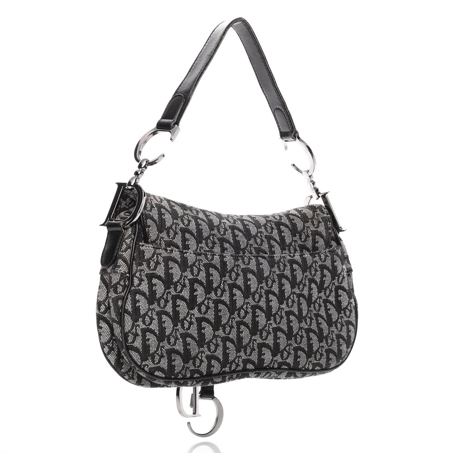 Monogram Double Saddle Bag Black