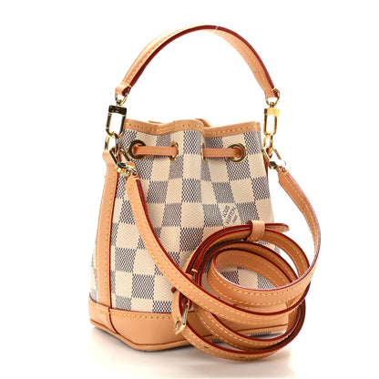 Louis Vuitton LOUIS VUITTON Damier Azur Vivienne Sac Nano Noe Dragon Fruit Pink 3 of 10