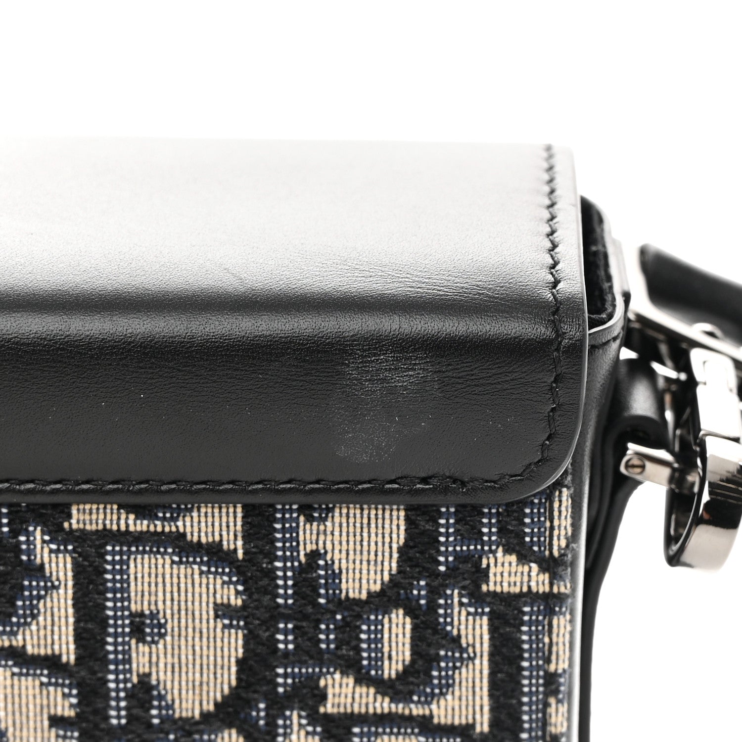 Christian Dior Oblique Calfskin Vertical Pouch Black 10 of 11