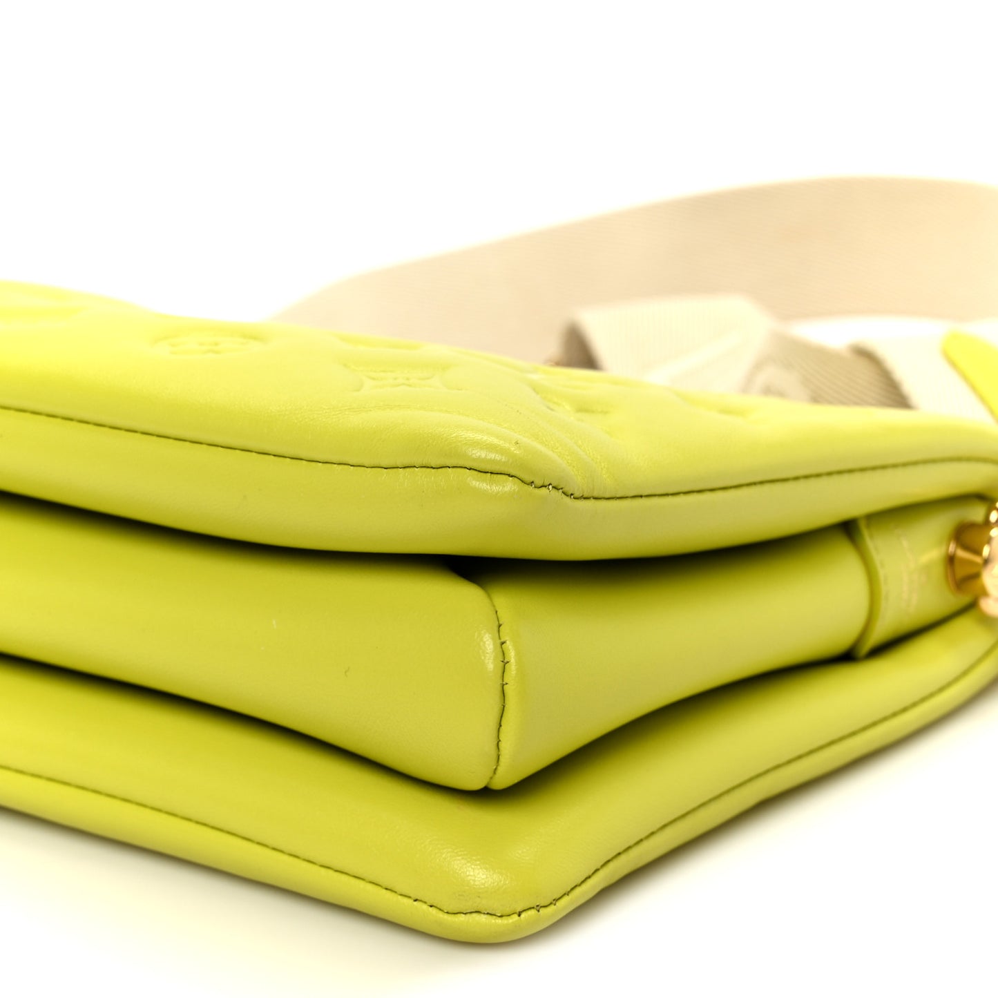 Lambskin Embossed Monogram Coussin PM Vert Acide