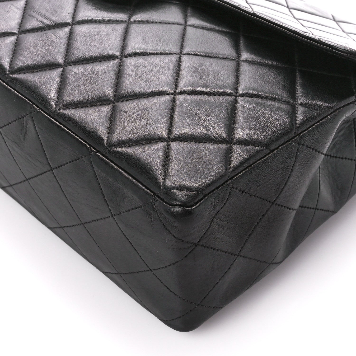 Chanel Lambskin Quilted XL Jumbo Single Flap Black 10 of 10