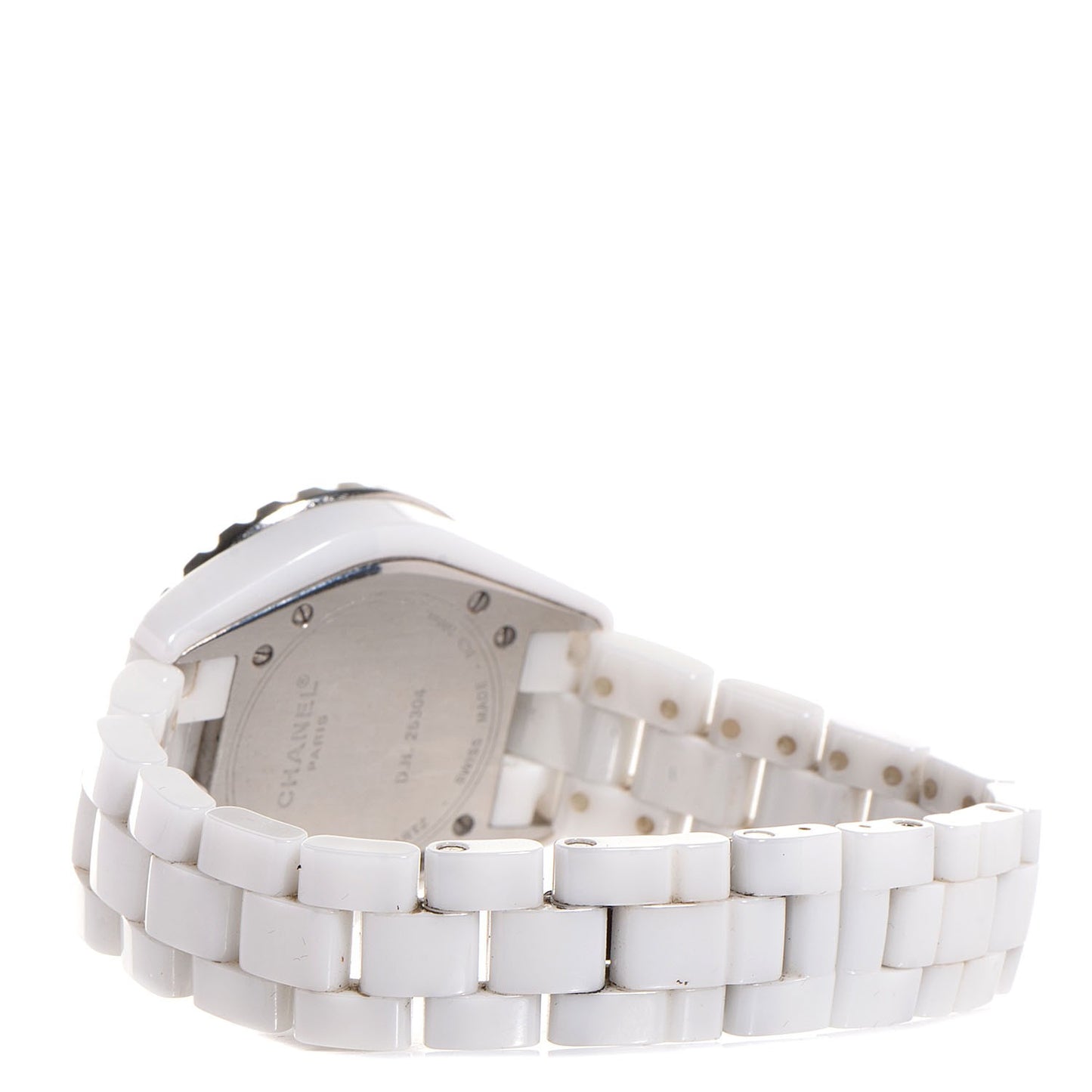Stainless Steel Ceramic Diamond 33mm J12 Quartz Watch White