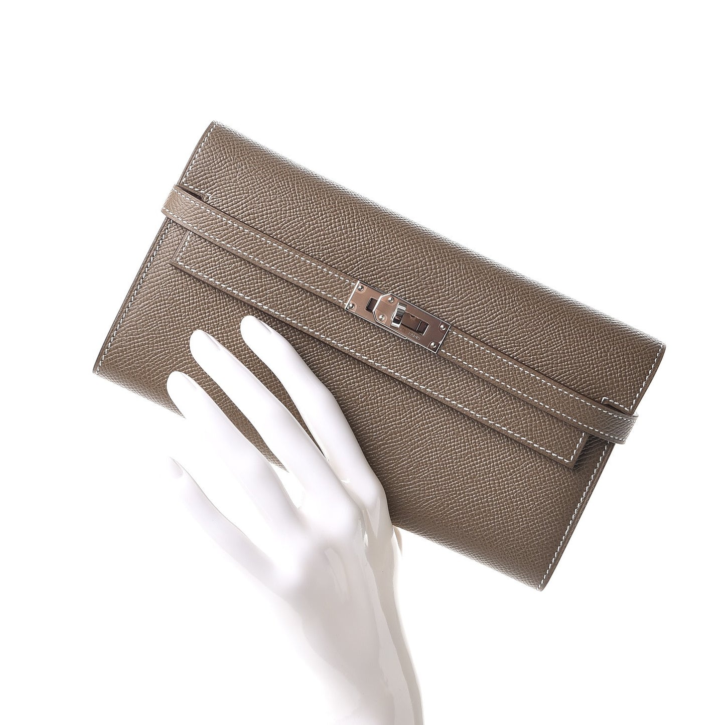 Epsom Kelly Longue Wallet Etoupe