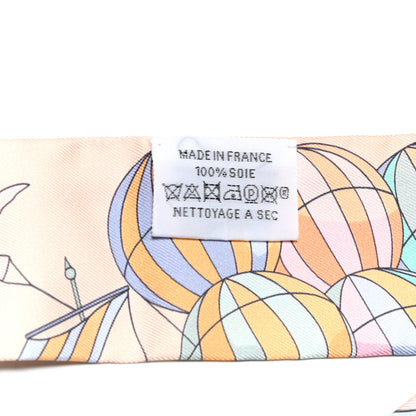 Hermes Silk Les Folies Du Ciel Twilly Abricot Vert Multicolor 2 of 4