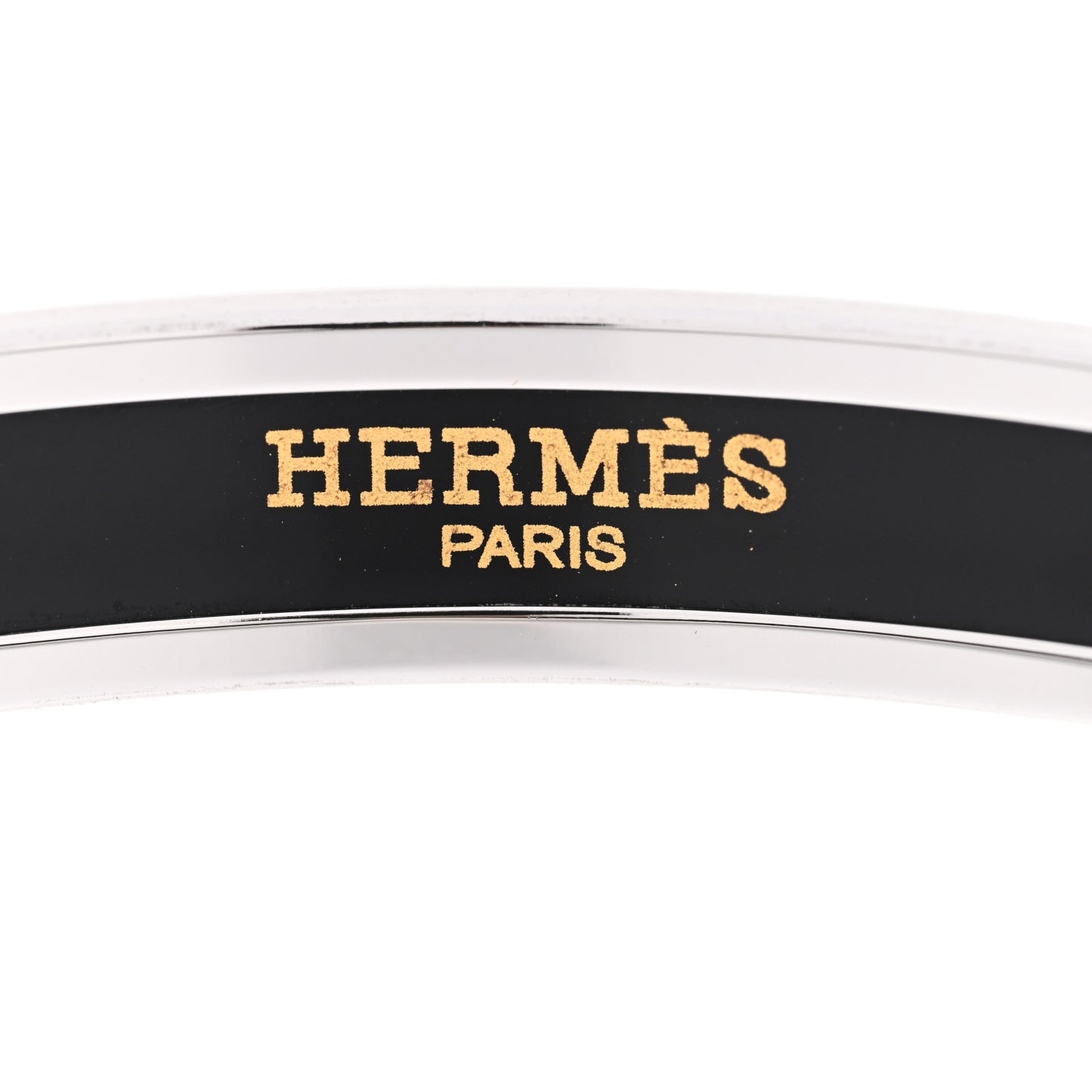 Enamel Printed Narrow Caleche Bracelet 70 Black