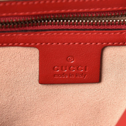 Gucci Calfskin Matelasse Medium GG Marmont Chain Shoulder Bag Hibiscus Red 8 of 11