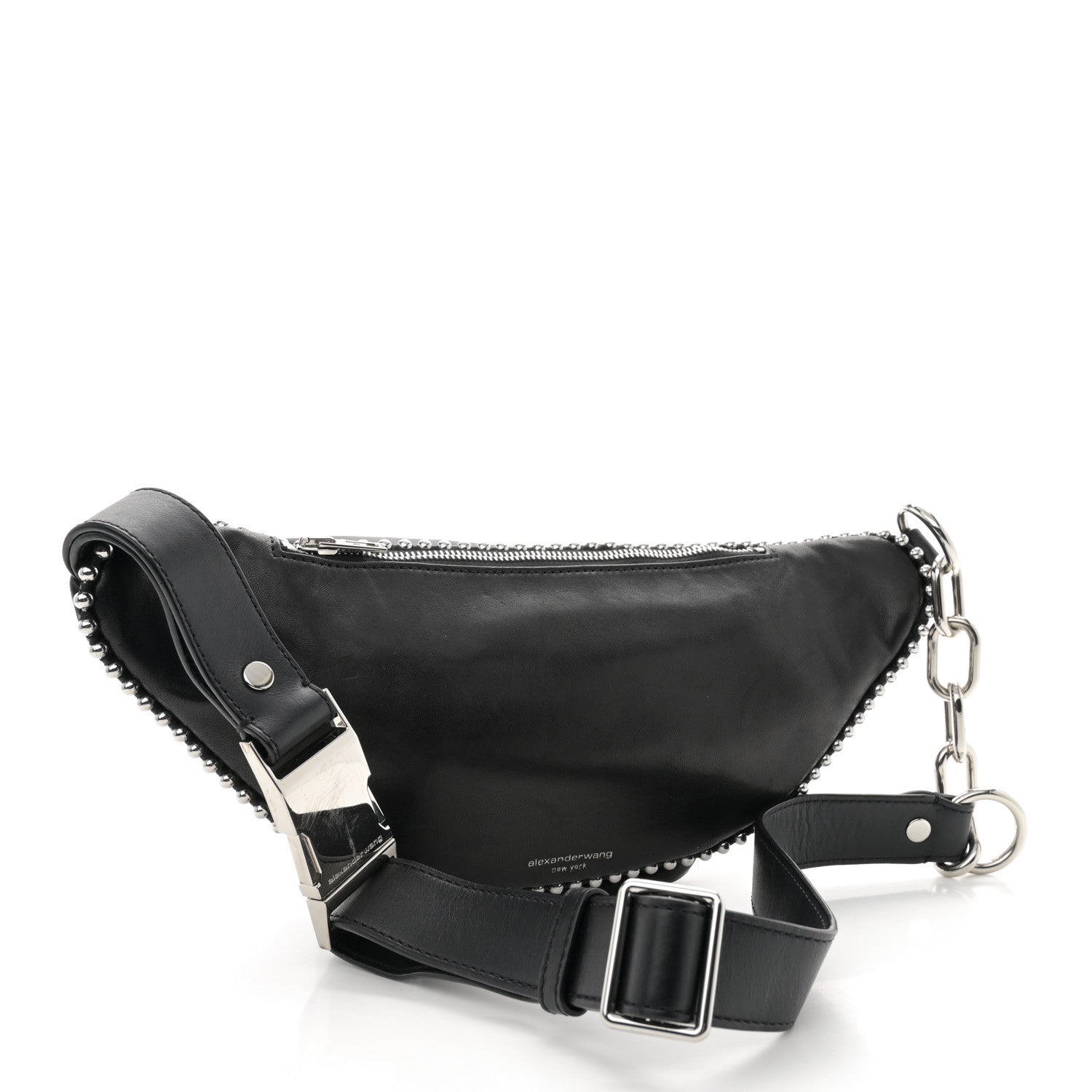 Alexander Wang Lambskin Attica Studded Belt Bag Black 3 of 11