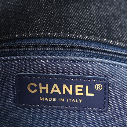 Chanel Denim Quilted Medium Funky Town Flap Black 6 of 9