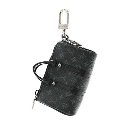 Louis Vuitton Monogram Eclipse Mini Keepall Bag Charm Key Holder Black 1 of 6