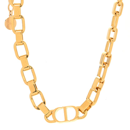 Christian Dior Metal 30 Montaigne Chain Choker Necklace Gold 1 of 5