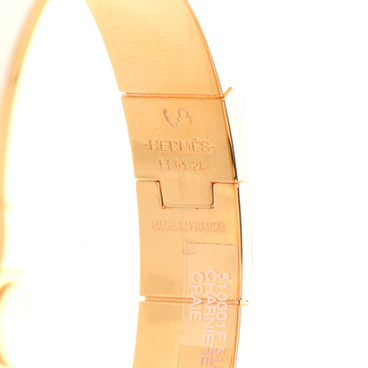 Hermes Enamel Charniere Uni Narrow Hinged Bracelet S Craie 4 of 6