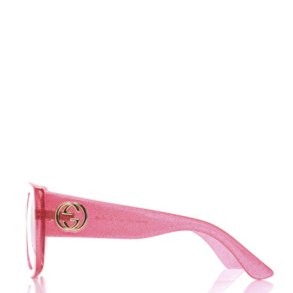 Gucci Acetate Square Frame Glitter GG0142SA Sunglasses Red Grey 3 of 6