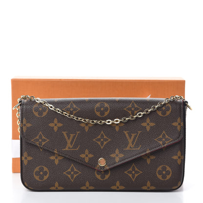 Louis Vuitton Monogram Pochette Felicie Chain Wallet Fuchsia 14 of 14