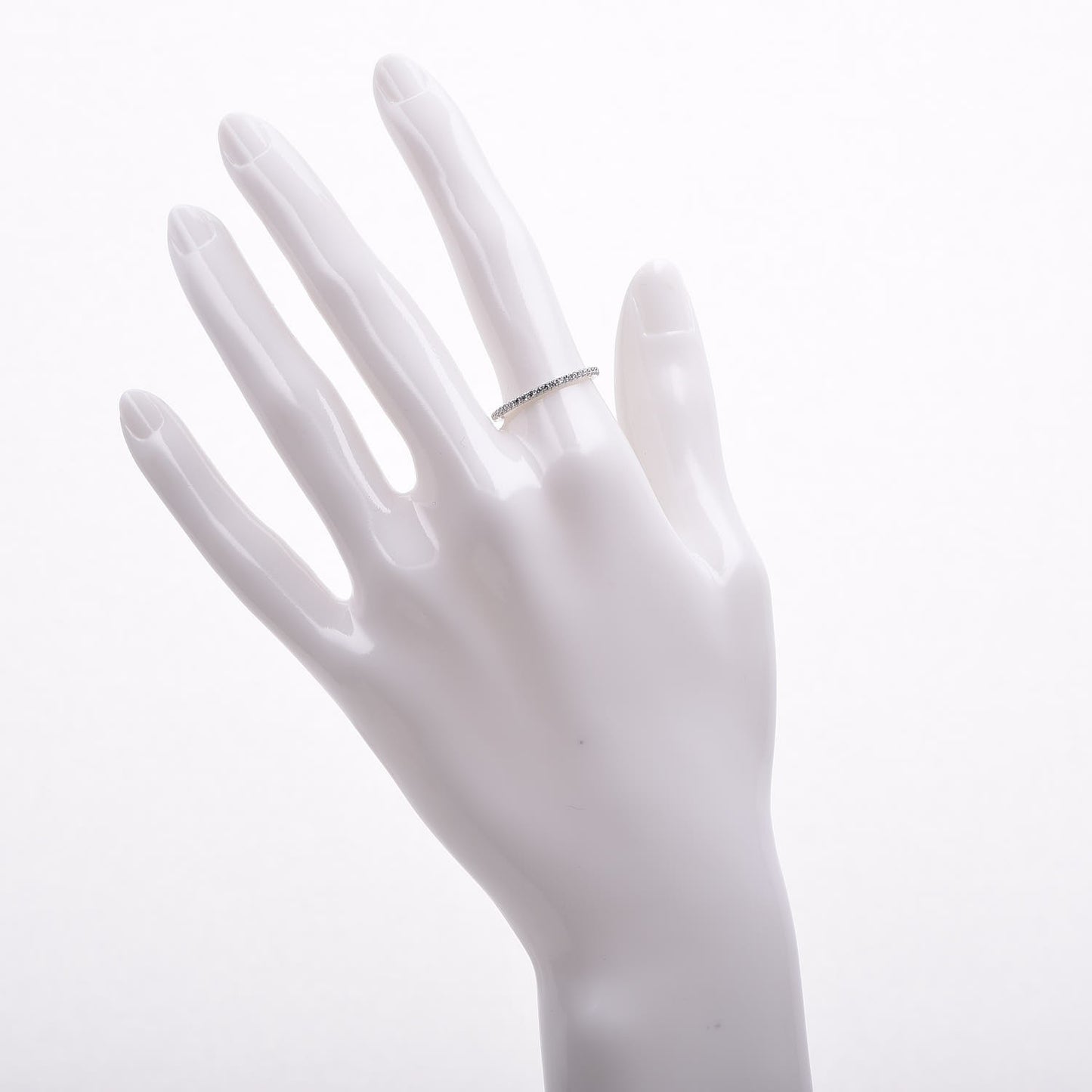 18K White Gold Diamond Metro Ring 54.5 7