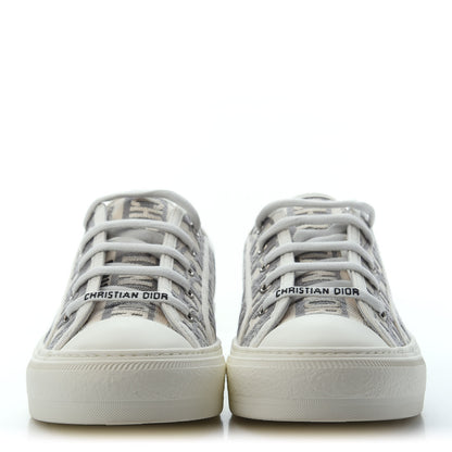 Christian Dior Canvas Oblique Walk'N'Dior Low Top Sneakers 40 Grey Stone 2 of 4