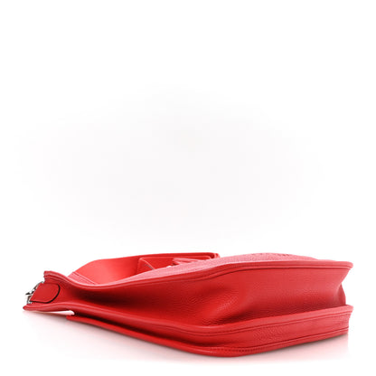 Hermes Taurillon Clemence EVELYNE III PM Rouge de Coeur 3 of 10