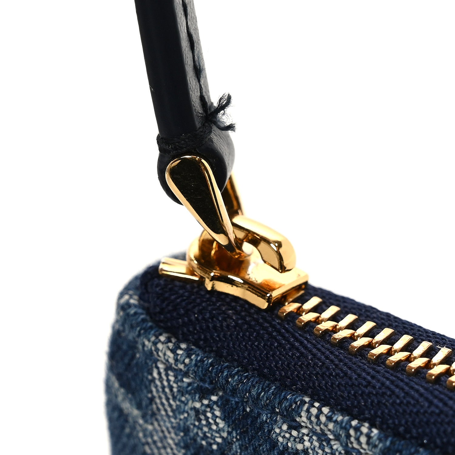 Christian Dior Denim Jacquard Oblique DiorTravel Myrte Zipped Key Case Blue 8 of 8