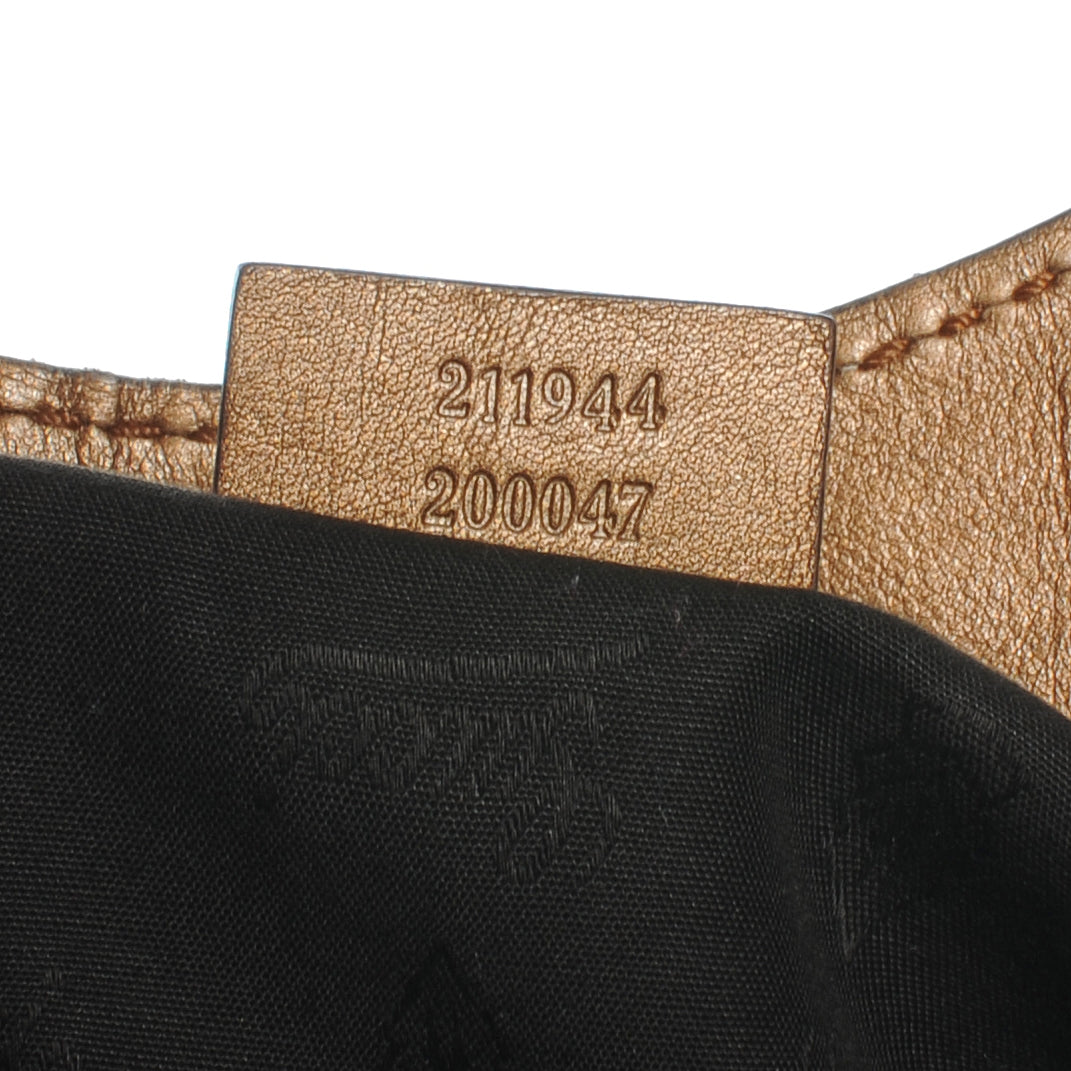 Metallic Guccissima Medium Sukey Tote Bronze