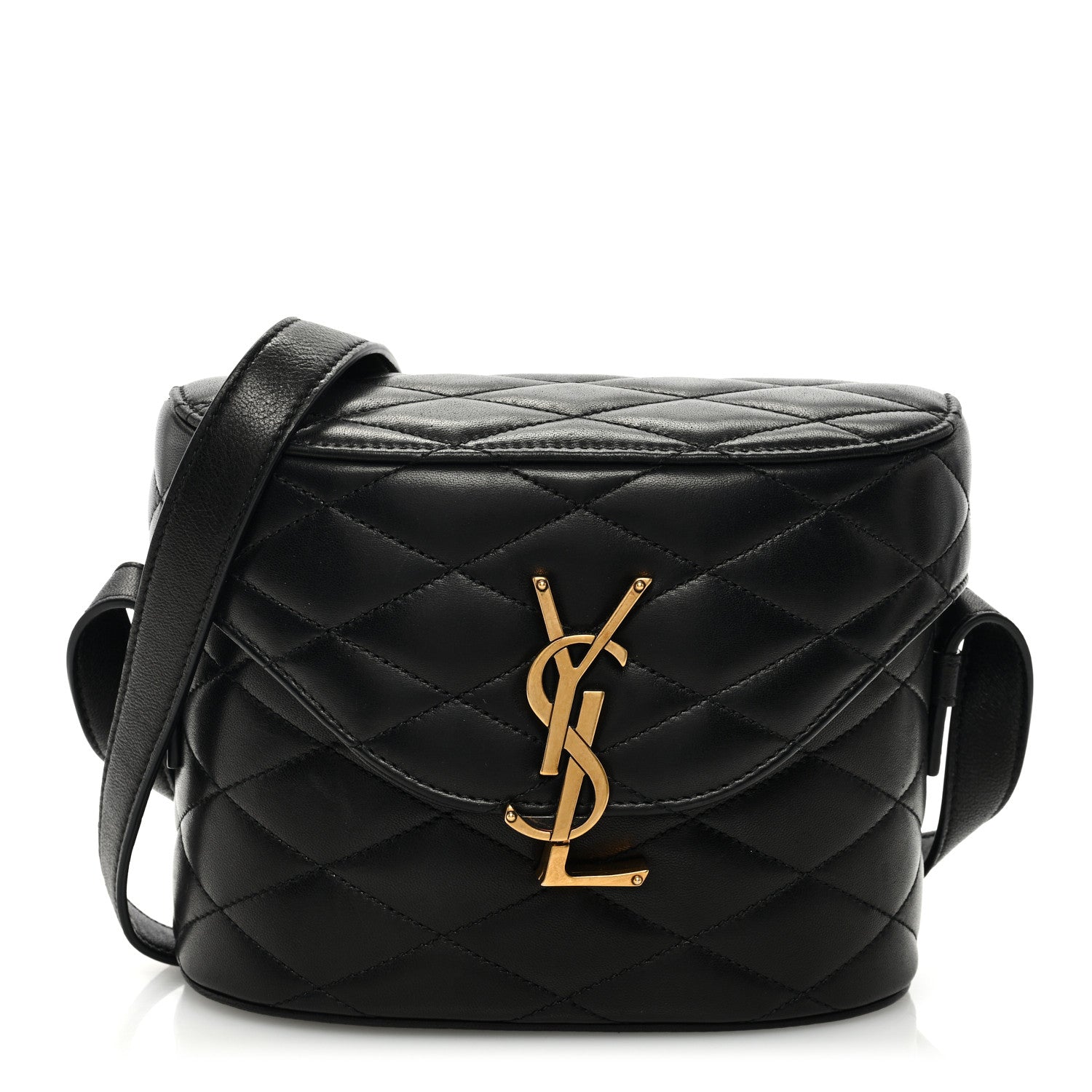 Saint Laurent Lambskin Matelasse Monogram June Box Bag Black 1 of 9