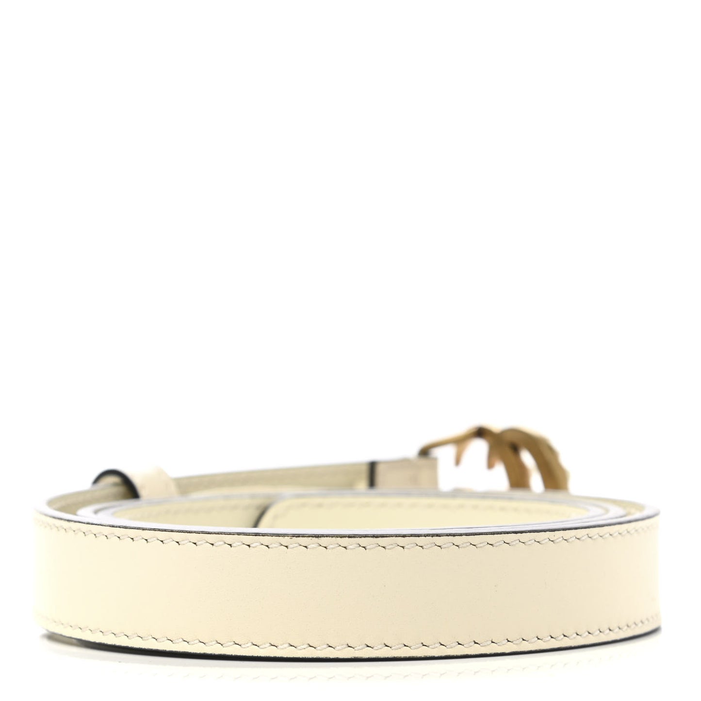 Calfskin Pearl Double G 20mm Belt 80 32 Ivory