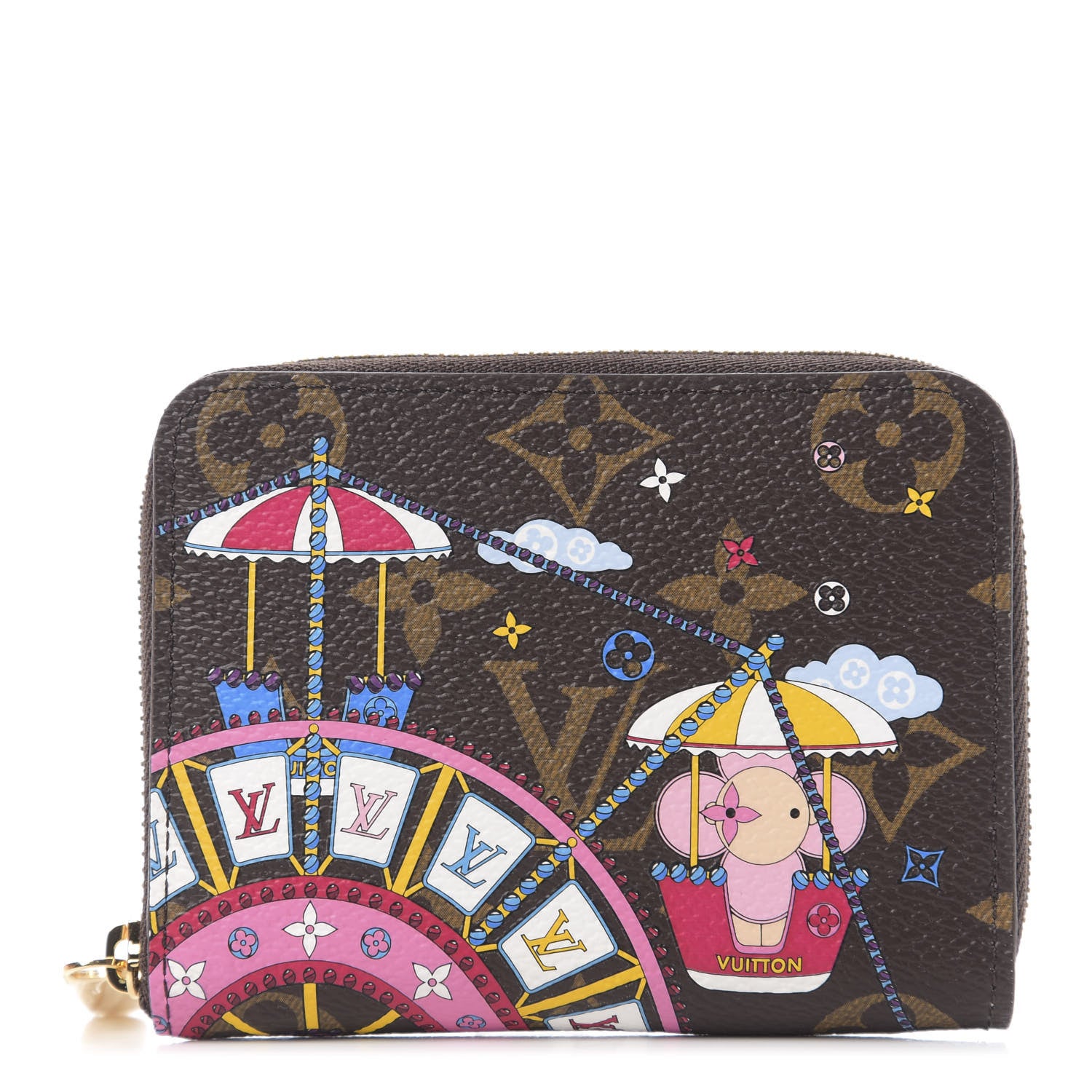 Louis Vuitton Monogram 2020 Christmas Animation Big Wheel Zippy Coin Purse Rose Ballerine 1 of 5
