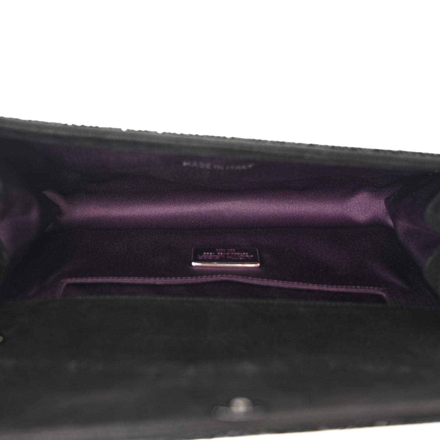 Swarovski Crystal Perry Flap Clutch Black