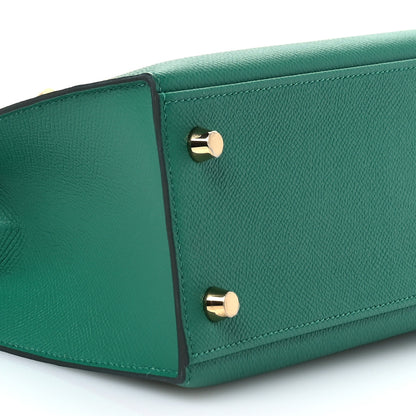 Hermes Epsom Kelly Sellier 25 Vert Vertigo 10 of 11